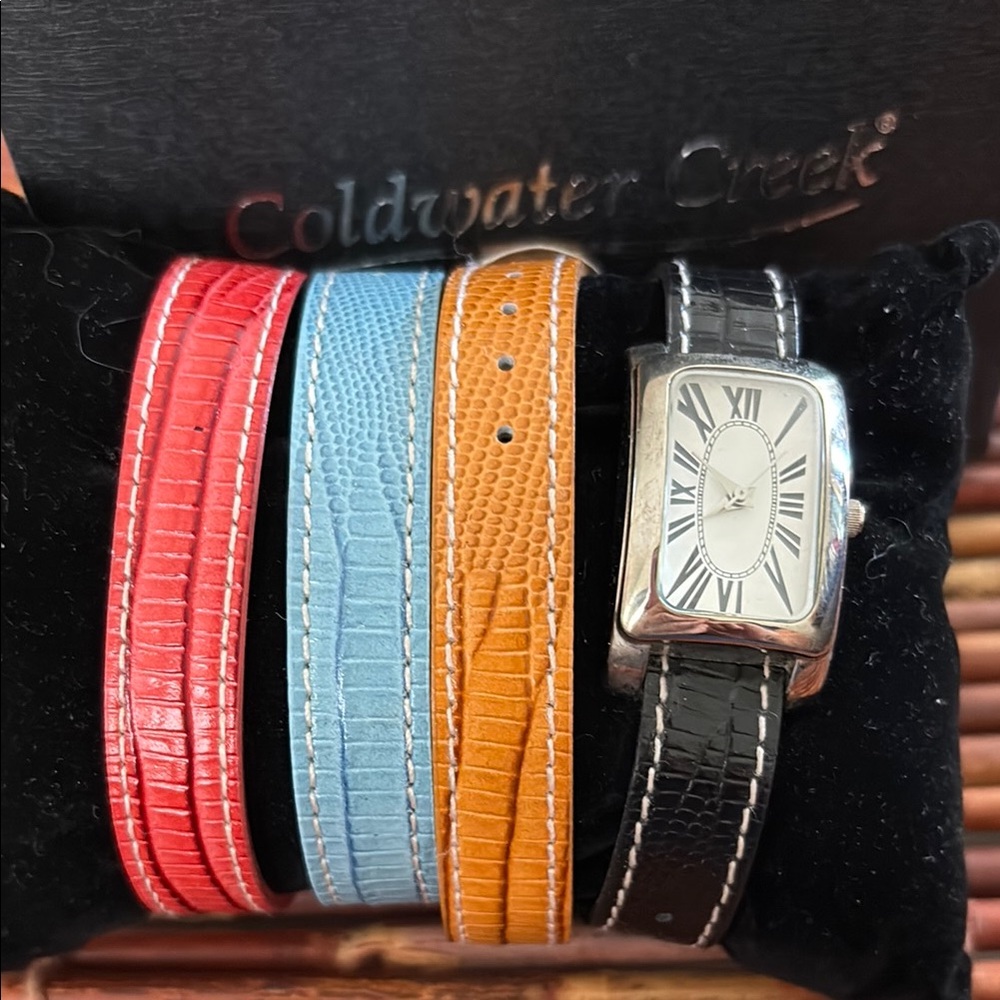 Coldwater Creek Colorful Watch Set In Box